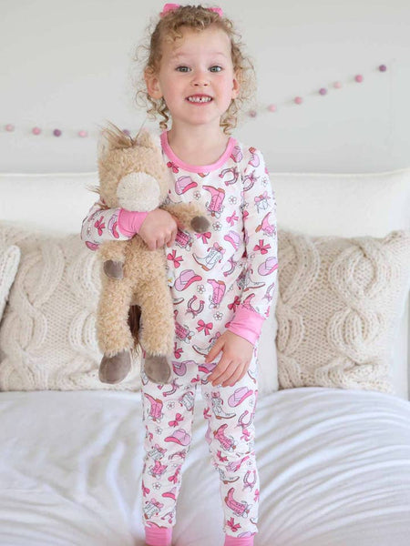 Rodeo Dreams Pink 2 Piece Pajama Set