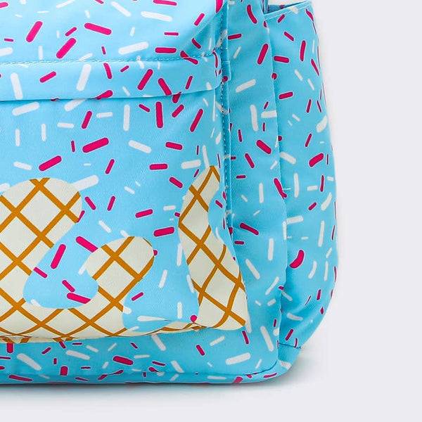 SK Ice Cream Drip Kids Canvas Backpack - Blue