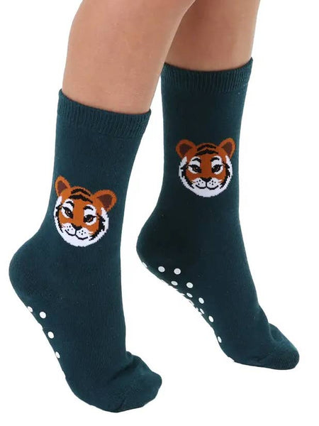 Dark Blue Tiger Cub Crew Socks