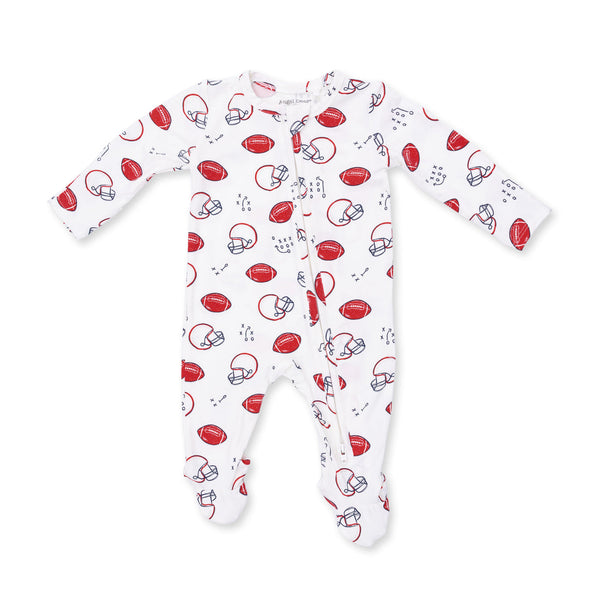 Touchdown Time  2 Way Zipper Footie