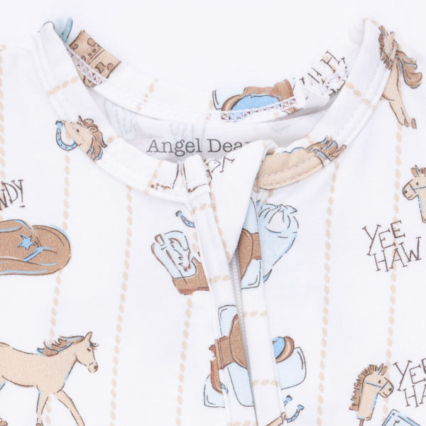 Cowboy Nursery  2 Way Zipper Footie