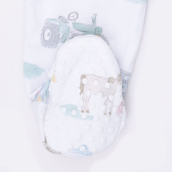 Farm Animal Party 2 Way Zipper Footie