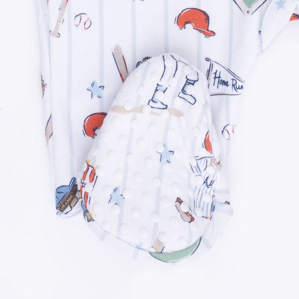 Home Run Baseball  2 Way Zipper Footie