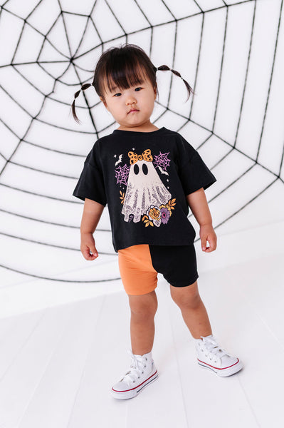 Boo-tiful Blooms & Color Block Biker Shorts Set