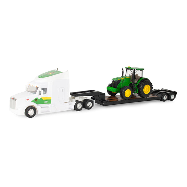 1:32 Peterbilt Model 579 Semi w/ Lowboy Trailer & John Deere Tractor