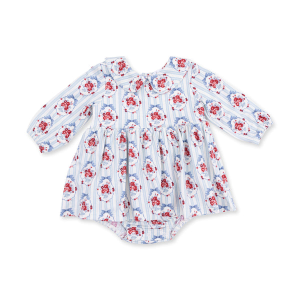 Beverly Cameo Stripe Bubble with Peter Pan Collar and Skirt