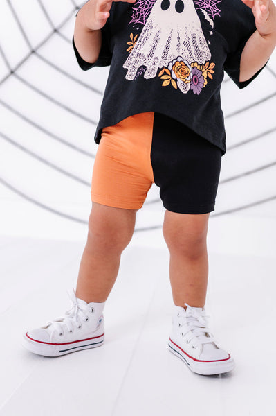 Boo-tiful Blooms & Color Block Biker Shorts Set
