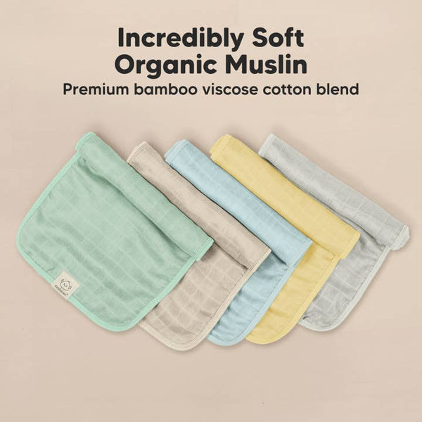 KB  5pk Lumi Muslin Burp Cloths - Mirage