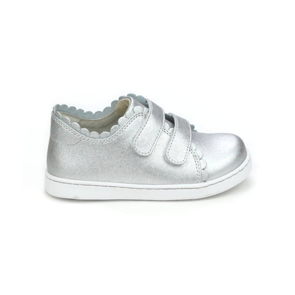 Glitter Silver Caroline Scalloped Sneaker