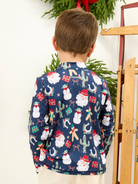 Giddy Up Santa Western Christmas Performance Quarter Zip