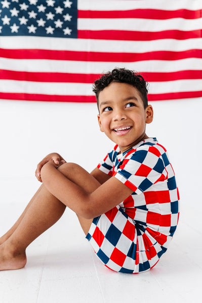 Patriotic Checker 2-Piece Pajamas