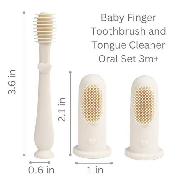 Ivory Baby Finger Toothbrush & Tongue Cleaner Oral Set 3m+