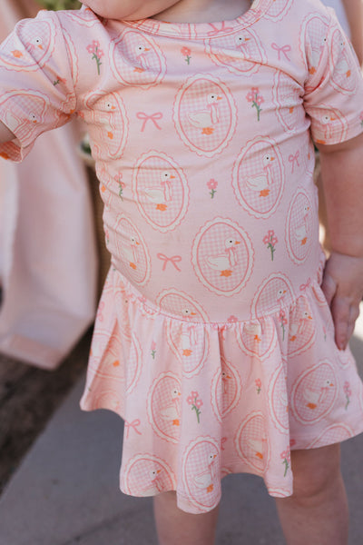Pink Little Goose Twirl Bodysuit
