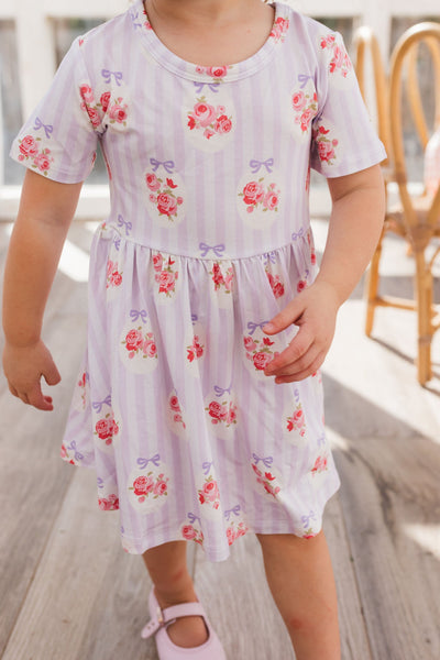 Petal Pop Short Sleeve Twirl Dress