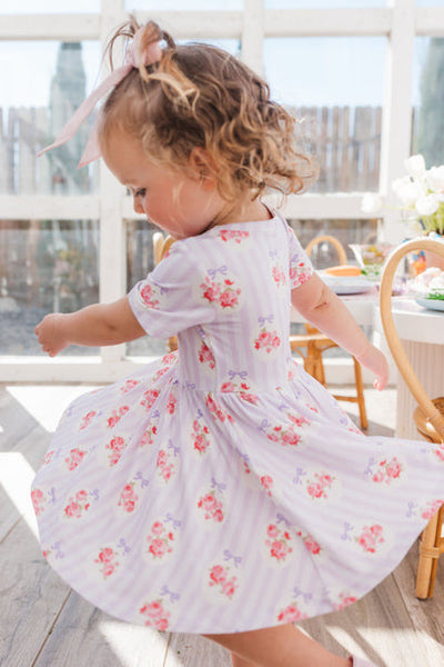 Petal Pop Short Sleeve Twirl Dress