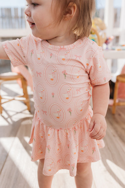 Pink Little Goose Twirl Bodysuit