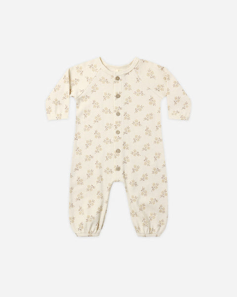 Waffle Long Sleeve Jumpsuit Meadow