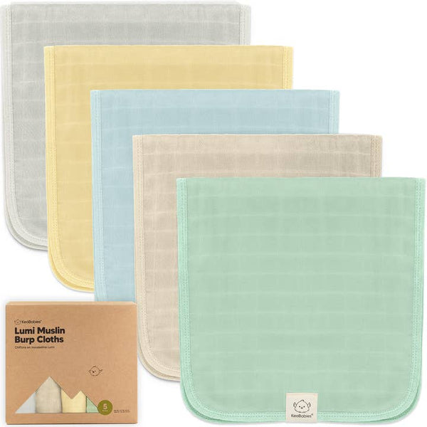 KB  5pk Lumi Muslin Burp Cloths - Mirage