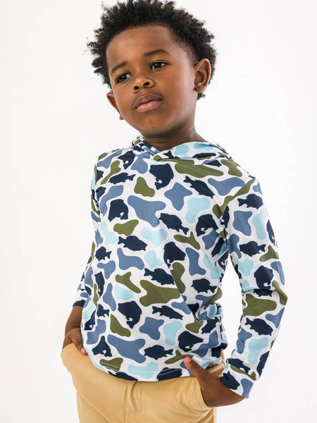 Fish Camo Catch Performance Hooded Shirt