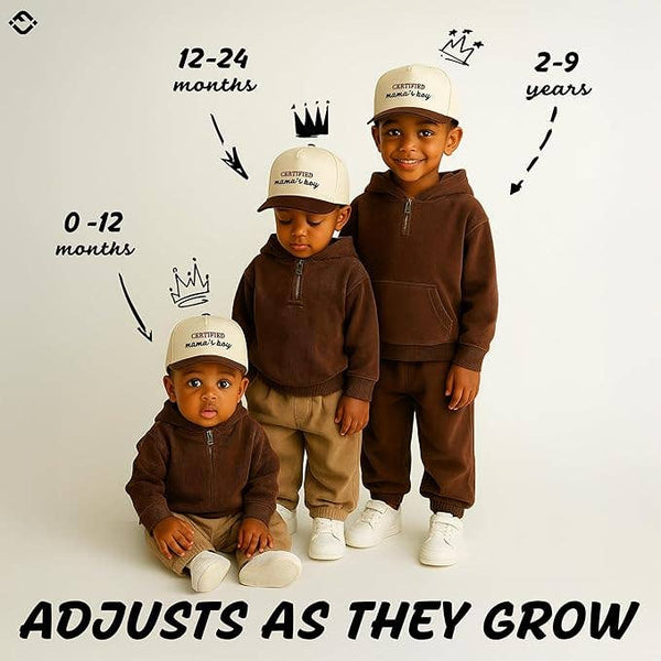 2-Tone Cap: Certified Mamas Boy Brown/Beige