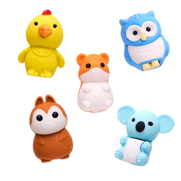 Creativity for Kids Desk Pets - Animal Themed Set of 15 Erasers