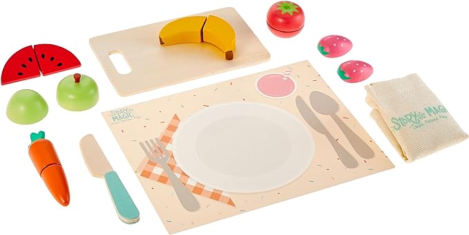 Wooden Farm-to-Table Cutting Food Set – 4 Kids Only