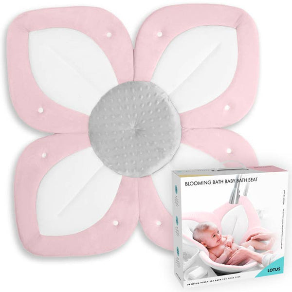 Lotus Baby Bath Seat- Pink/White/Gray