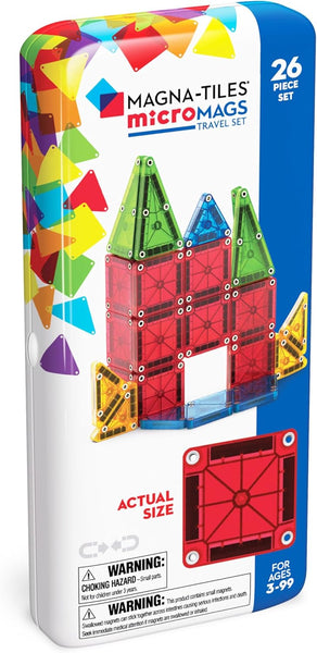 MAGNA-TILES microMAGS 26 Piece Travel Set - Bold Colors