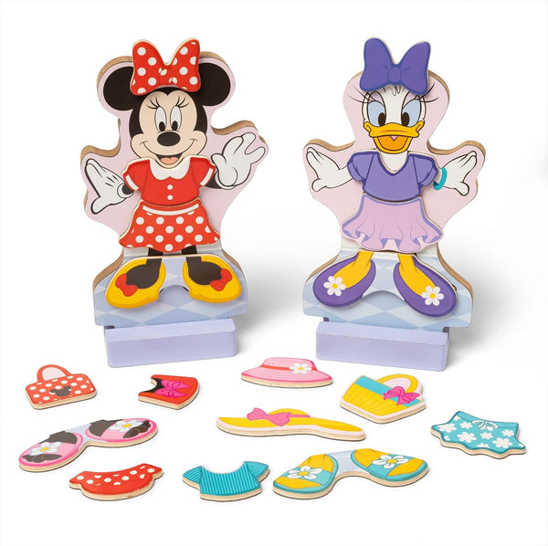 Melissa & Doug Disney Minnie Mouse and Daisy Duck Deluxe Wooden Magnetic Dress-Up