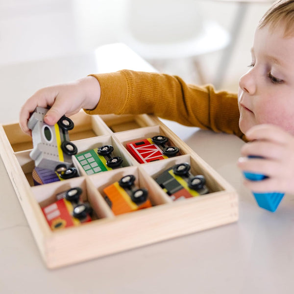 MD  Magnetic Wooden Train Cars