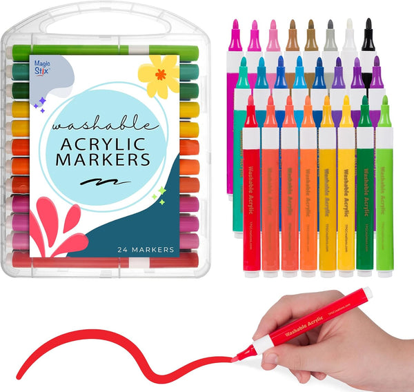 Magic Stix Washable Acrylic  Markers 24 pk.