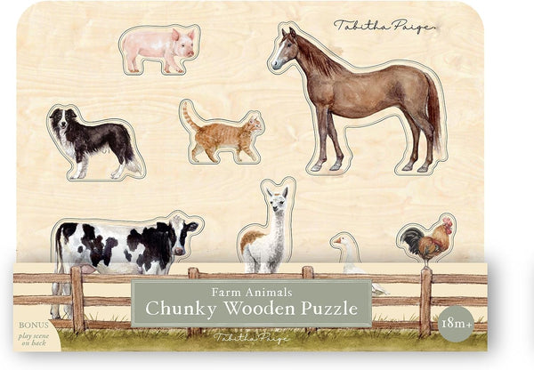 Farm Animals Chunky Wooden Puzzle