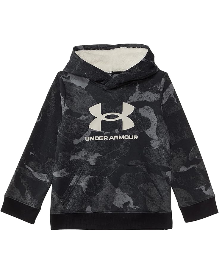 UA Fleece Printed Big Logo Hoodie-Balck