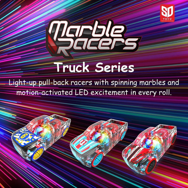 Marble Racers LED Light-Up Pull-Back Race Car