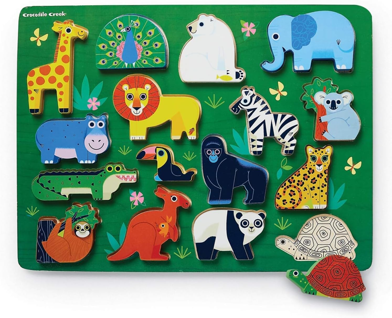 Let's Play Chunky Zoo Wood Puzzle 16pc