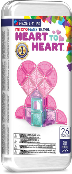 PREORDER Magna-Tiles microMAGS 26-Piece - Heart to Heart Travel Set