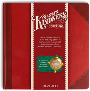 SANTA'S KINDNESS Festive Hard Cover Vibrant Red Christmas Activity Writing Journal