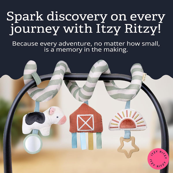 Itzy Bitzy Spiral Car Seat Activity Toy - Farm