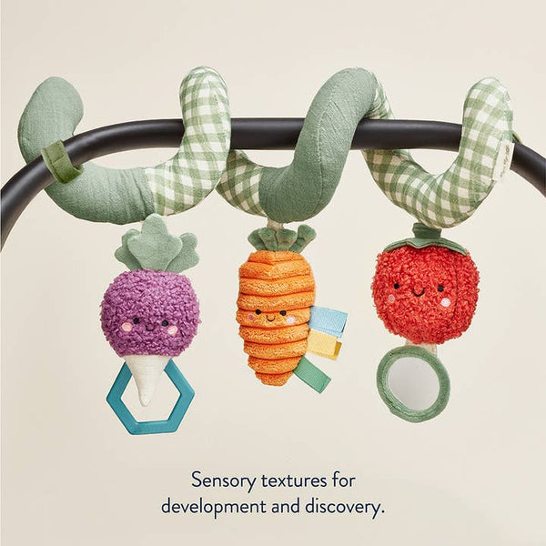 Itzy Bitzy Spiral Car Seat Activity Toy - Veggie