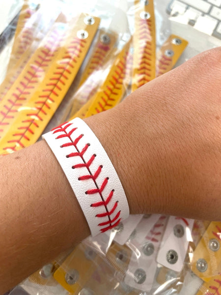 Baseball Leather Bracelet