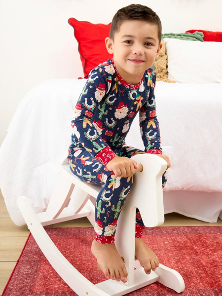 Giddy Up Santa Western Christmas Pajama Set