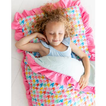 Sugar Bee Preschool Nap Mat - Girls Houndstooth
