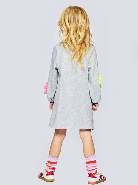 Long Sleeve 3D Flowers Dress