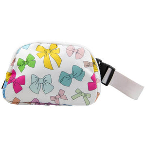 KD Multicolored Bows Coquette Belt Bag