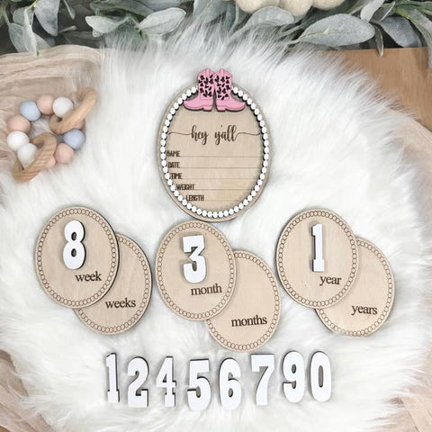 Cowgirl Western Baby Milestones