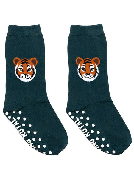 Dark Blue Tiger Cub Crew Socks