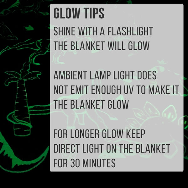 Glow in the Dark Dinosaur Blanket