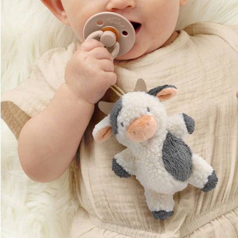 Bitzy Pal Cow Natural Rubber Pacifier & Stuffed Animal