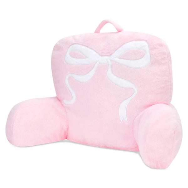 Pink Ribbon Bow Fur Lounge Pillow