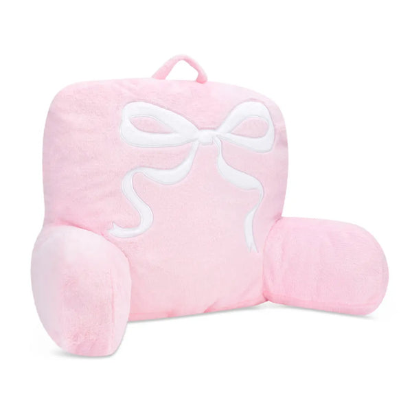 Pink Ribbon Bow Fur Lounge Pillow